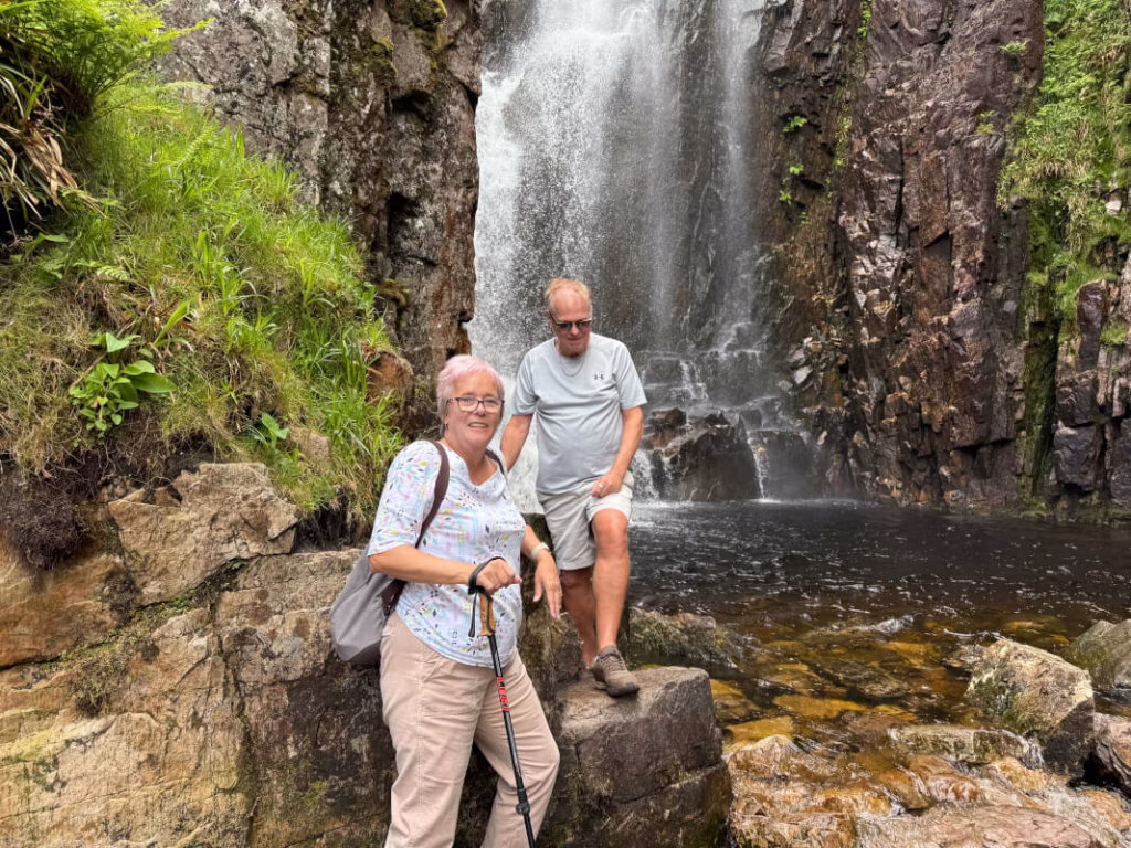Steve, with sherpa Nikki at Wailing Widow Falls