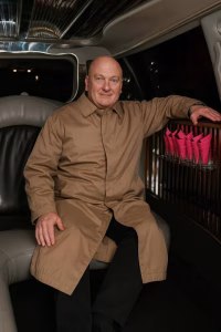 Fester in an NYC limo