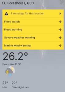 Only warning missing is snow!